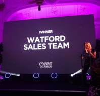 Mayfield Watford sales team accept their award at the Audley Spirit Awards 2025