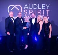Mayfield Watford sales team accept their award at the Audley Spirit Awards 2025