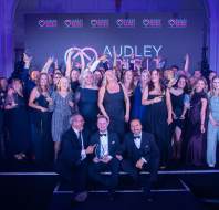 Award winners on stage at the Audley Spirit Awards 2025