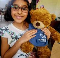 Myles and an owners grandaughter celebrating Diwali