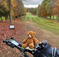 Mayfield Myles trying a spot of golf nearby