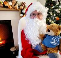 Christmas at Mayfield Watford with Myles the bear