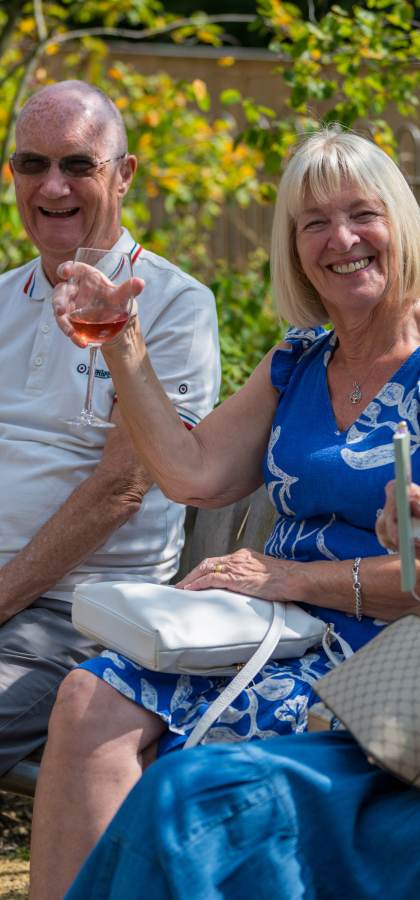 Summertime chats in the gardens at Mayfield Watford