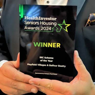 Mayfield Watford wins IRC Scheme of the Year at the Health Investor Seniors Housing Awards 2024